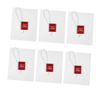 Angoily 100 Sachets de Thé en Nylon Blanc Corde, Filtre Étanche et Facile à Utiliser, pour Infuser Thé, Herbes ou Épices, à Emporter un Paquet à Main
