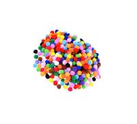 Angoily 1000 pièces Pompons Polyester Élastique Multicolores pour Accessoires DIY pour Chapeaux Écharpes et Costumes Garçon Fille