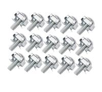 Angoily 100pièces Écrous Cages Carrés Et Vis Galvanisés pour Montage Rack Serveur Informatique Installation Facile Anti-Rouille pour Armoires Et Équipements Réseau