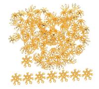 Angoily 100pièces Lot De Embouts De Perles Forme De Fleur Pour Bijoux Et Loisirs Créatifs Séparateurs De Perles