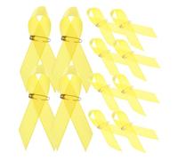 Angoily 100pièces Lot De Épingles Ruban Jaune Satin Pour Sensibilisation Maladie Infantile Décoration Vêtement Charity Event Accessoire Doux Et Visible