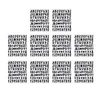 Angoily 10feuilles Autocollantes Lettres Et Chiffres Feuillets Stickers Alphabet Numerals Adhésifs Décoratifs Intérieur