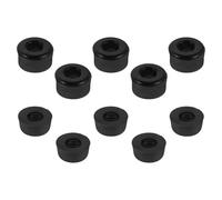 Angoily 10pcs Bagues de Trucks de Skate en PU Noir, Coussins Légers et Faciles à Installer pour Remplacement et Protection Antichoc des Trucks de Skateboard, pour Patins à roulettes