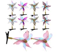 Angoily 10pcs Barrettes à Paillettes Moulin à Vent pour Filles Accessoires de Coiffure Élégants pour Quotidien et Soirées Couleur Aléatoire