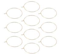 Angoily 10pcs Boucles D'oreilles Rondes en Acier Inoxydable Doré, Légères et Élégantes, Grandes Créoles pour Femmes, pour Fêtes et Vacances