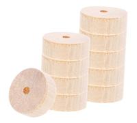 Angoily 10pcs Roues Artisanales en Bois pour Jouets à Roulettes Garçon et Filles, Accessoires Robustes et Légers pour Camions en Bois, Bricolage DIY pour Développer Apprentissage