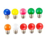 Angoily 10Pièces Ampoule LED Colorée Étanche De Festival Pour Intérieur Et Extérieur Couleurs Mixtes