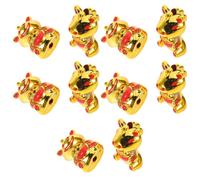 Angoily 10pièces Breloques Cheval Zodiac Chinois Ornement Suspendu Pendentif Décor Fête Printemps Création Bijoux Porte-clés Figurine