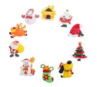 Angoily 10pièces Créations à Dos Plat Décorations DIY Breloques Faites Main Décoration de Noël Accessoires Résine Pendentifs pour Créations pour Arts et Loisirs