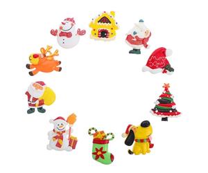 Angoily 10pièces Créations à Dos Plat Décorations DIY Breloques Faites Main Décoration de Noël Accessoires Résine Pendentifs pour Créations pour Arts et Loisirs