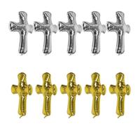 Angoily 10pièces Lot De Ballons Croix Pour Baptême Communion Décorations Ballon Religieux Intérieur Extérieur Que Vous Bénisse
