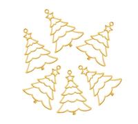 Angoily 10pièces Lot De Breloques Dorées Sapin Noël Alliage Accessoires Diy Pour Bijoux Création Bracelets Colliers Décorations Sapin Noël