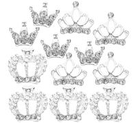 Angoily 12 Clous d'Ongles en Cristal Forme Couronne Accessoires Nail Art DIY 3D Décoration Manucure Scintillante 12 Pièces pour Ongles Présent et Facile à Appliquer