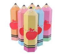 Angoily 12 Ensembles Boîte de Bonbons de Rentrée Scolaire en Papier de Crayon, Résistante et Lisse, pour Présents et Fêtes Scolaires