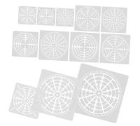 Angoily 12 Feuilles Pochoirs Diy Pratiques de Pochoirs Délicats pour Dessin Modèles de Cibles et Décorations Artistiques