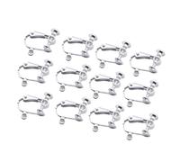 Angoily 12 Pièces Clip Open Earrings For Non Pierced Ears Femme Argenté et Confortable pour Fête et Travail