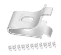 Angoily 12 pièces Clips de Support Étagère Aluminium Pinces Réglables pour Supports Clips Étagères pour Armoires Étagères Verre et Bibliothèque Fixation et Polyvalente