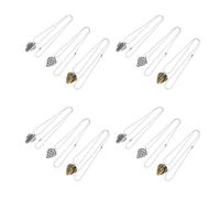 Angoily 12 Pièces Collier Médiator Guitare Perforé, Breloques Musique | Motifs Noir Blanc et Jaune, Pendentif Léger en Plastique Métal, Usage Quotidien ou Scène