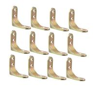 Angoily 12 pièces Équerres de Fixation Acier Renforcé Supports Dangle Robustes pour Meubles Coins de Renfort pour Installation Facile avec Vis pour Armoires et Tables