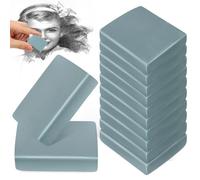 Angoily 12 Pièces Gommes à Dessin Malléables en Plastique Bleu, Gomme Mie de Douce Débris pour Dessin et Croquis Artistique