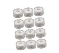 Angoily 12 pièces LED Lampes Étanches Rondes Submersibles Éclairage Blanc pour Piscine et Aquarium Bougies Décoratives Marines pour Mariage et Fête