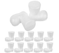 Angoily 12 Pièces Mini Chaussette de Noël en Écume Blanche de 9 Cm, Facile à Manipuler et Personnalisable pour Projets Créatifs et Décorations de Portes Festives