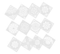 Angoily 12 Pièces pochoirs de Peinture Creux Mur modèle de Dessin de Mandala modèles de Peinture décoration pochoirs Maison Peindre des modèles de Bricolage l'animal de Compagnie