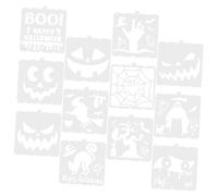 Angoily 12 Pièces Pochoirs Halloween Modèles de Dessin avec Fantômes Sorcières et Araignées pour Diy Artisanat et Décoration Famille