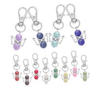 Angoily 12 Pièces Porte-clés d'anges d'anges Anneau de porte-clés pour mariage porte-clés charmes en vrac trousseau de mariage Charmes pendentiels de porte-clés alliage