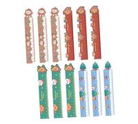 Angoily 12 Pièces Règles Flexibles Magnétiques Motif Noël pour Garçon Fille Règle Résistante à Lusure Outil de Mesure Portable pour École et Bureau