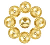 Angoily 12 pièces Support de Mèches Flottantes Métal pour Lampes à Huile Disques Porte-mèche Robustes avec Central Accessoires Bouddhistes pour Lampes à Huile Décoration Maison et Temple