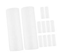Angoily 12 Pièces Tubes Polystyrène Blanc pour Cylindres Solides à Surface Lisse et Peignable pour Décorations Modélisme DIY et Enseignement Créatif