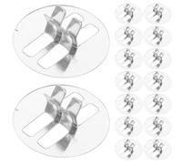 Angoily 120 Porte-mèches de Bougie - Mèche Ronde en Bois, Base en métal - Clips métalliques - Accessoires de Bricolage pour la décoration intérieure et Les fêtes.