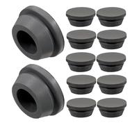 Angoily 12pcs Bouchons de Drainage D'unité pour Climatiseur Extérieur en Caoutchouc Noir, Bouchons de Trou D'évacuation Compacts et Étanches pour Maison et Bureau