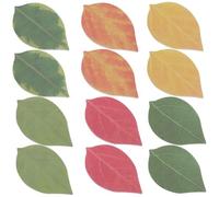 Angoily 12pcs Notes Autocollantes de Feuille Réaliste en Papier Coloré pour Rappel Anti-oublis, Mignonnes et Pratiques pour Bureau et Salle de Classe