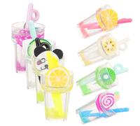 Angoily 12pièces Breloques De Boucles Oreilles Forme De Tasse De Jus Pour Fabrication De Bijoux Diy Mignonnes Style Aléatoire