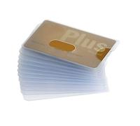 Angoily 12pièces Couverture Transparente Lot de Protections pour Carte Identité Porte-Bus Et Porte-Banque Résistantes avec Trou Ouverture