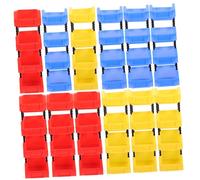 Angoily 12pièces Lot de Bacs Empilables pour Garage Bacs à Étagères Emboîtables Petites Boîtes à Outils pour Rangement