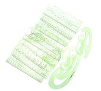 Angoily 13 pièces Set de Pochoirs Géométriques Verts pour Dessin Technique Règle Gabarit Précis pour Étudiants Architectes et Designers Outils Polyvalents pour Bureau et École