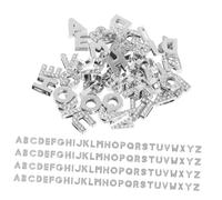 Angoily 130 Pièces Accessoires strass alphabet Charmes de lettre pour les bracelets charmes de lettres perles de lettres pour bracelets fabrication de bijoux à breloques Métal