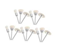 Angoily 15 pièces Kit Brosses Laine pour Polissage Perceuse Accessoires Robustes pour Bijoux Jade Brosse Mini Forme Stylo et Bol pour Ponçage et Nettoyage
