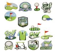 Angoily 16 Pièces Lot de Écussons Brodés Golf Verts à Coudre Patchs Décoratifs pour Vestes Sacs Jeans Personnalisations DIY Motifs Ludiques et Résistants pour Vêtements de Sport