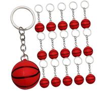 Angoily 16 Pièces Porte-clés Sport 16 Pièces Pendentifs Ballon de Basket Multicolores, Petit Porte-clés Suspendu Décoratif pour Garçon et Filles et Garçons, Accessoires Fête Thème
