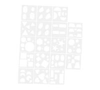 Angoily 18 Pcs Pochoirs de Peinture Diy pour Garçon Fille de Modèles Géométriques Pet Outils Créatifs pour la Créativité et Apprentissage des Techniques Artistiques