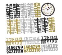 Angoily 18pièces Kit De Chiffres Horloge Chiffres Arabes Et Romains pour Conception DIY Remplacement Et Réparation Horloges Accessoires De Décoration Intérieure