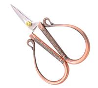 Angoily 1Pièce Ciseaux Acier Inoxydable Vintage avec Motif Auspicieux Bronze Rouge Couture Broderie et DIY
