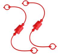 Angoily 2 Ensembles Capuchon de Raccord Hydraulique Rapide 3/8 Pouce | PVC Rouge, Résistance Uv, Protection des Systèmes, Toucher Agréable, Lot de Sets de Pièces pour Raccords Hydraulique