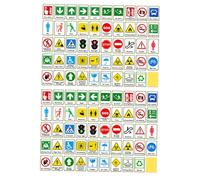 Angoily 2 Ensembles Cartes Éducatives Étanches pour Garçon Fille de Flashcards Dapprentissage des Panneaux Réalistes et pour Développement Cognitif et Mémoire