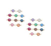 Angoily 2 Ensembles Charm Pendant Créatif À Double Trou Pour Bijoux Diy Accessoire Couleurs Mélangées Pour Bracelet Et Collier Fait Main 10 Pièces * 2