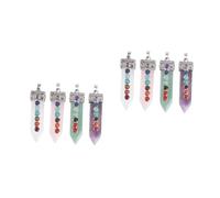 Angoily 2 Ensembles Collier Pendentif Cristal Naturel De Pendentifs Chakra De Cou Élégants Pour Diy Pour Occasions Spéciales 4 Pièces * 2
